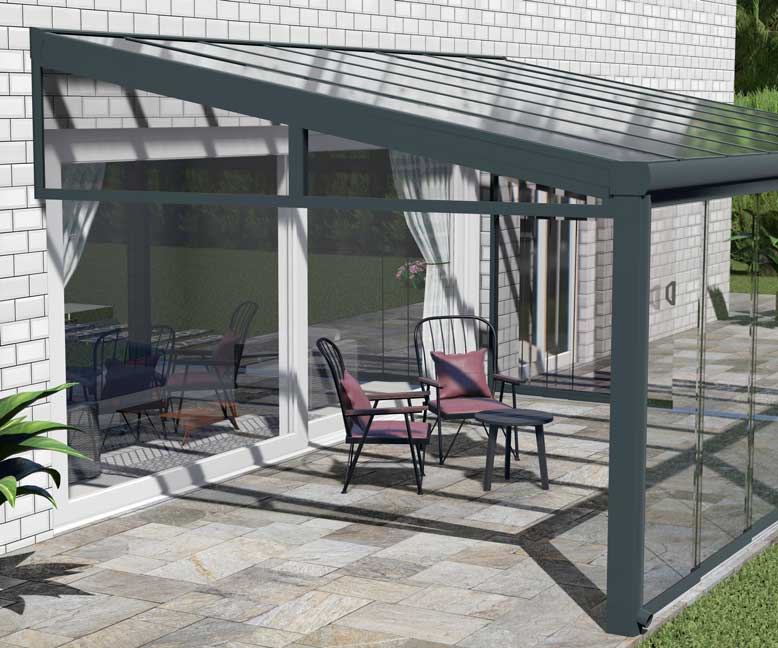 Festelement für Terrassenüberdachung